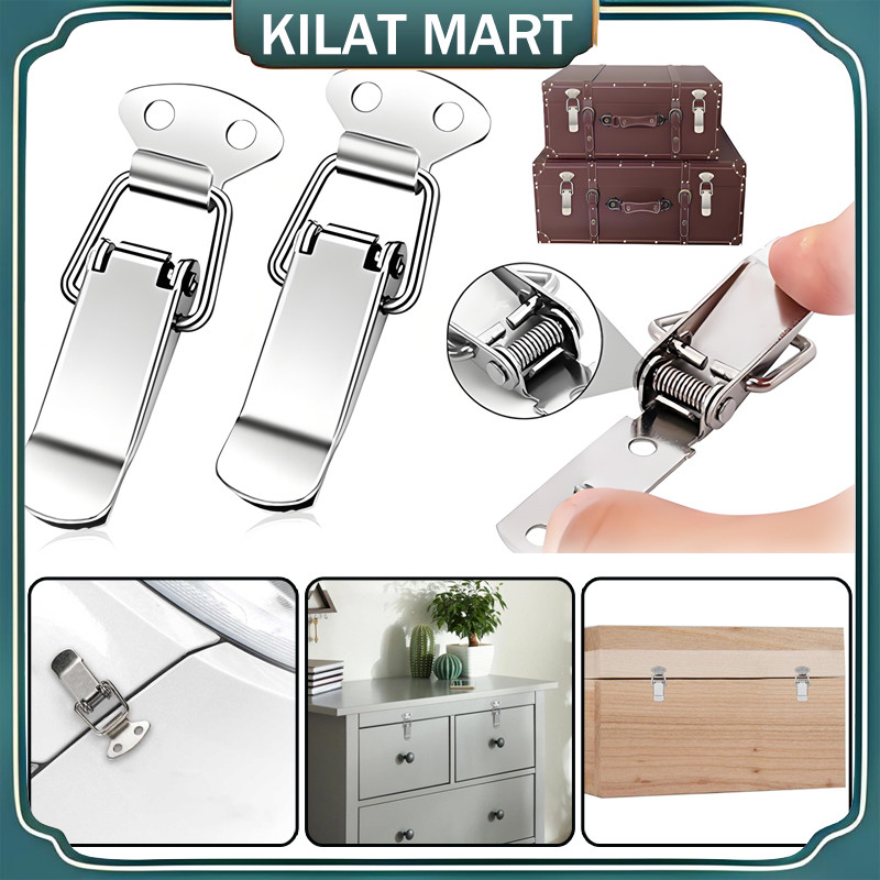 （Barang Spot）Kancing Kunci Stainless Loaded Toggle Latch Catch Hasp / Clip Bumper Mobil Ukuran Besar