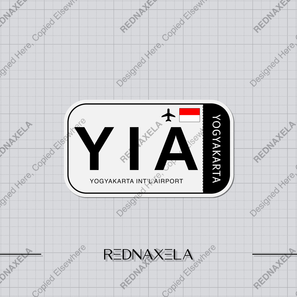 

Stiker Vinyl Yogyakarta International Airport Code YIA Sign Sticker
