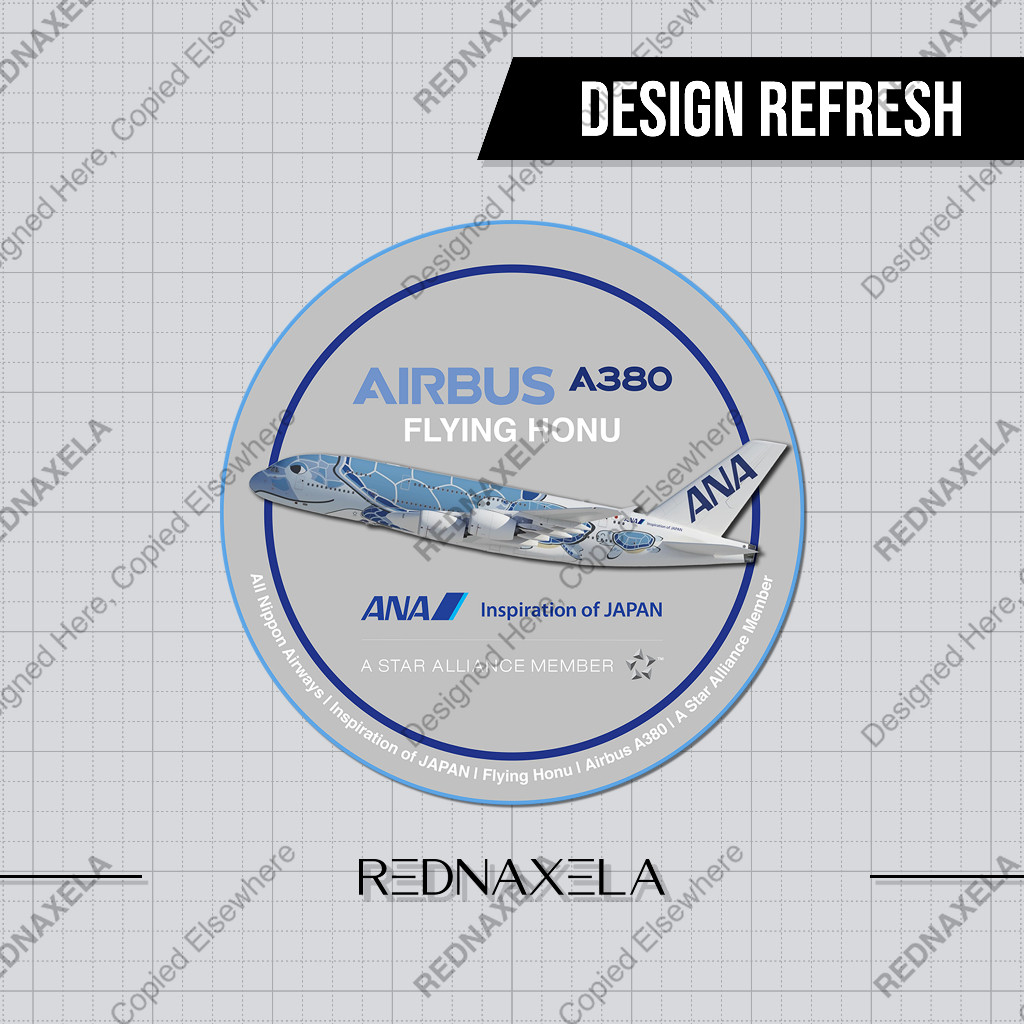 

Stiker Vinyl All Nippon Airways Aircraft Model ANA Hawaii Flying Honu