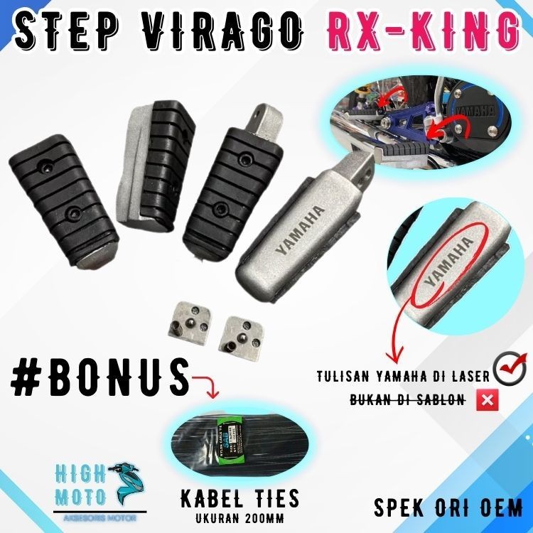 Step Virago Rx-King Original / STEP DEPAN DAN BELAKANG VIRAGO RX-KING Motorcycle Sparepart