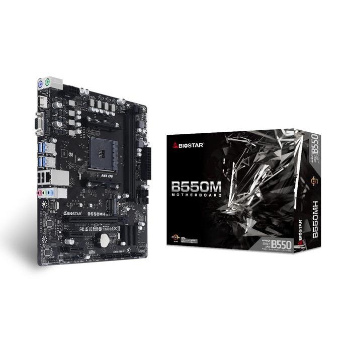 BIOSTAR B550MH SOCKET AM4 AMD RYZEN MOTHERBOARD