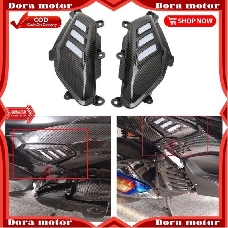 Cover Body Samping Nmax Old - Cover Pijakan Boncengan Nmax Old - Body carbon Nmax Old