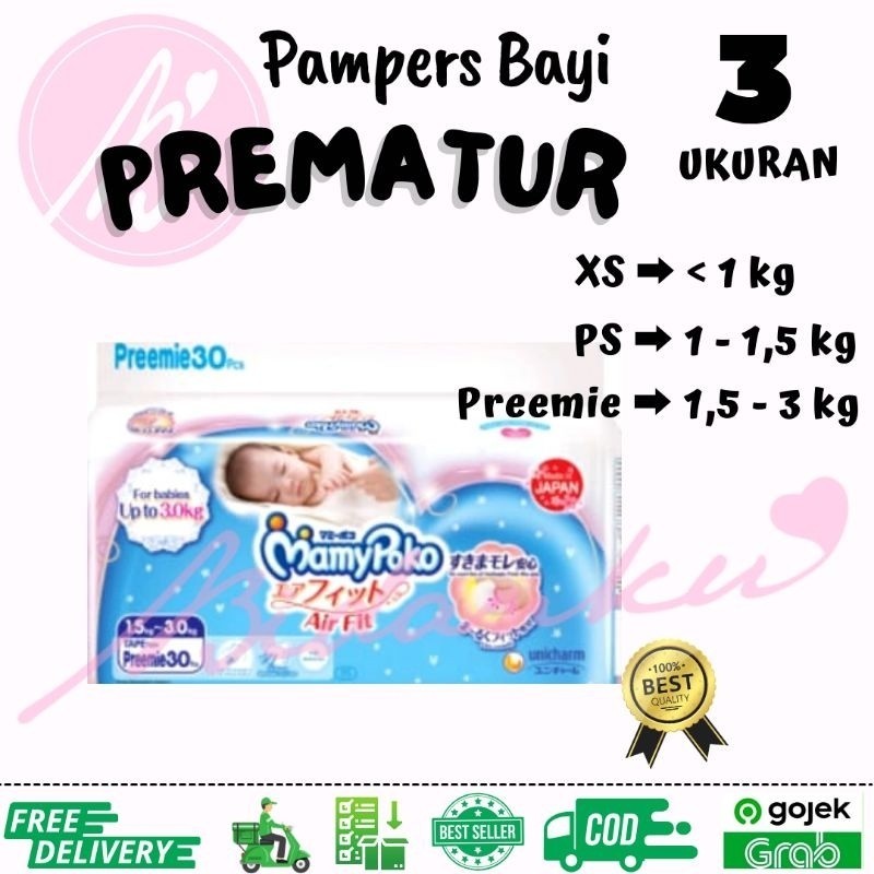 PAMPERS BAYI PREMATUR PEREKAT POPOK SEKALI PAKAI PREEMIE