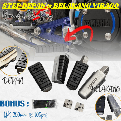 Step Virago Rx-King / Step Depan dan Belakang Virago Rx-King Motorcycle Fostep Footstep