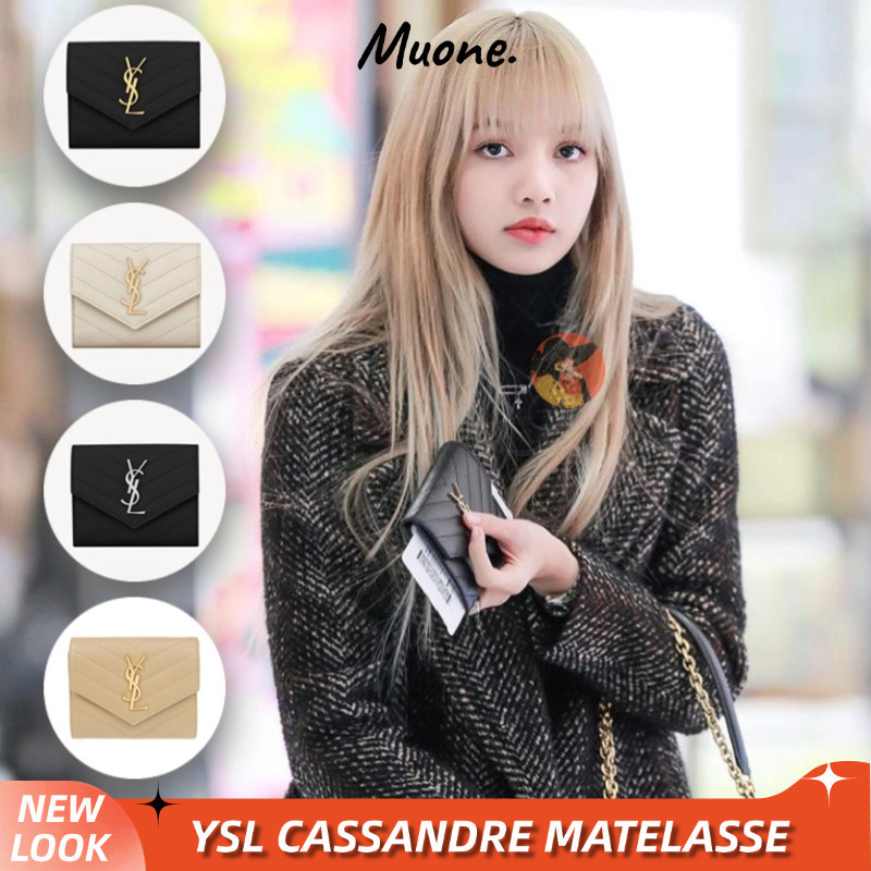 YSL Yves Saint Laurent CASSANDRE SAINT LAURENT MATELASSÉ Wanita/Tas/Pemegang Kartu