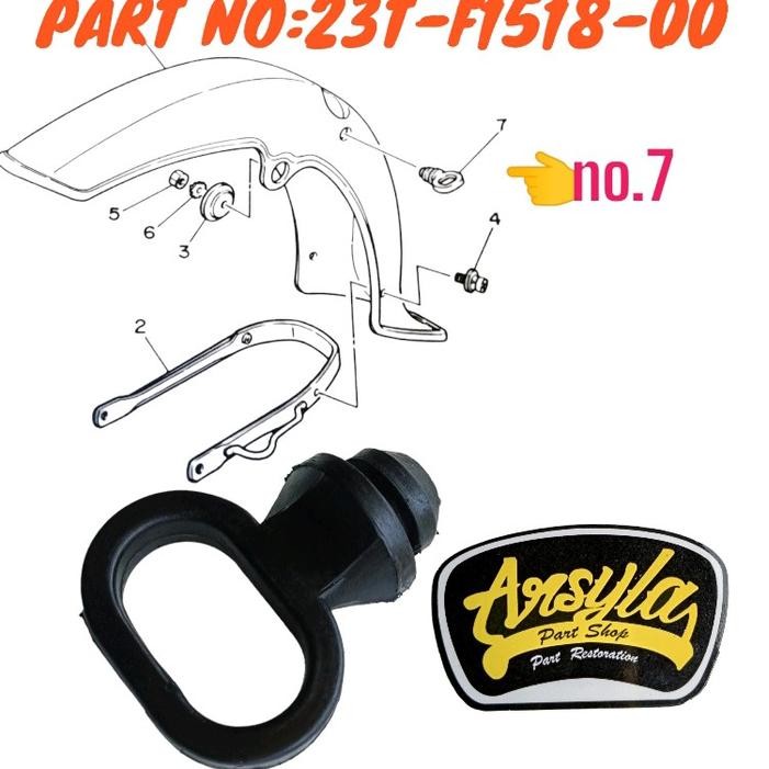 karet gromet wire holder cable spakbor depan kabel speedometer spidometer 23t-f1518-00 v75 v80 Alfa 