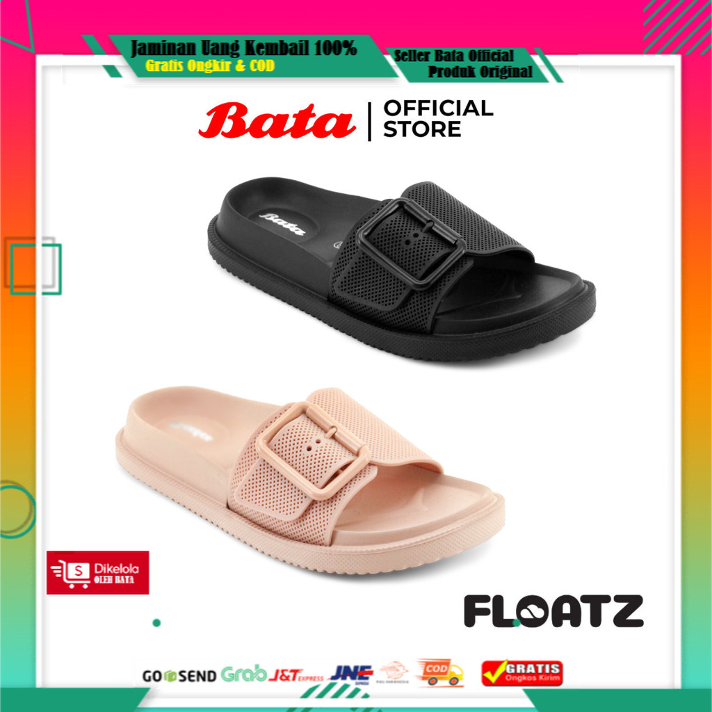 FLOATZ by BATA - BECKY "Extra Cushioning" Sendal Slide Karet Wanita - Sandal Selop 5725250