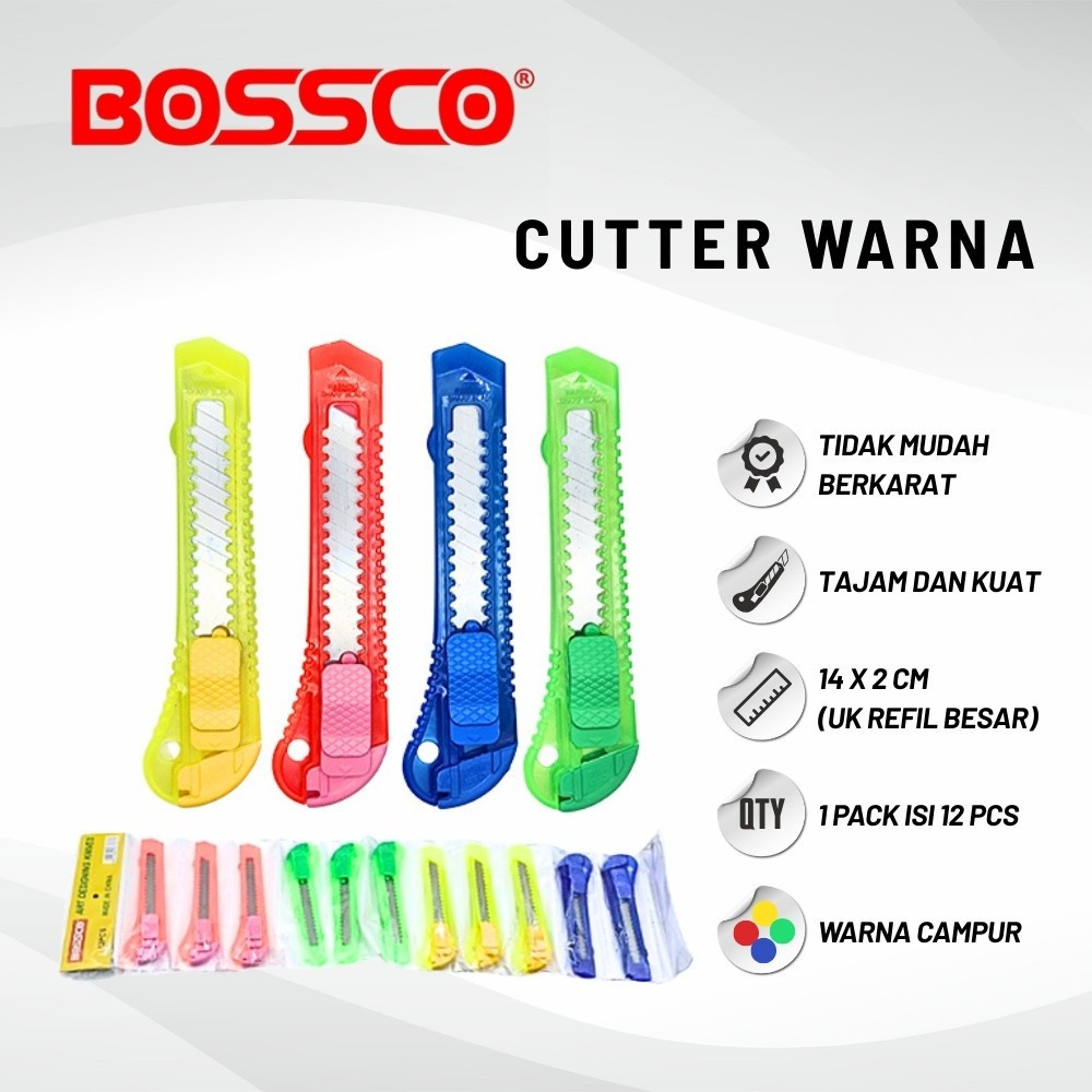 

Cutter Transparan Besar - Pisau Cutter Besar - Cutter Bening Transparan Harga 12 Pcs