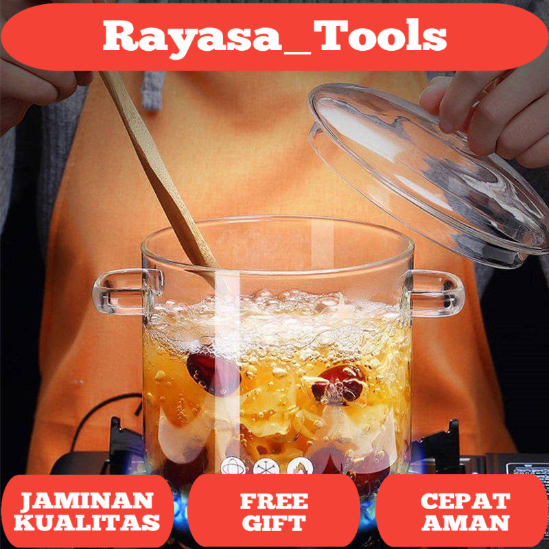 PANCI MASAK KACA / PANCI KACA BENING MASAK TRANSPARAN / POT PANCI MASAK