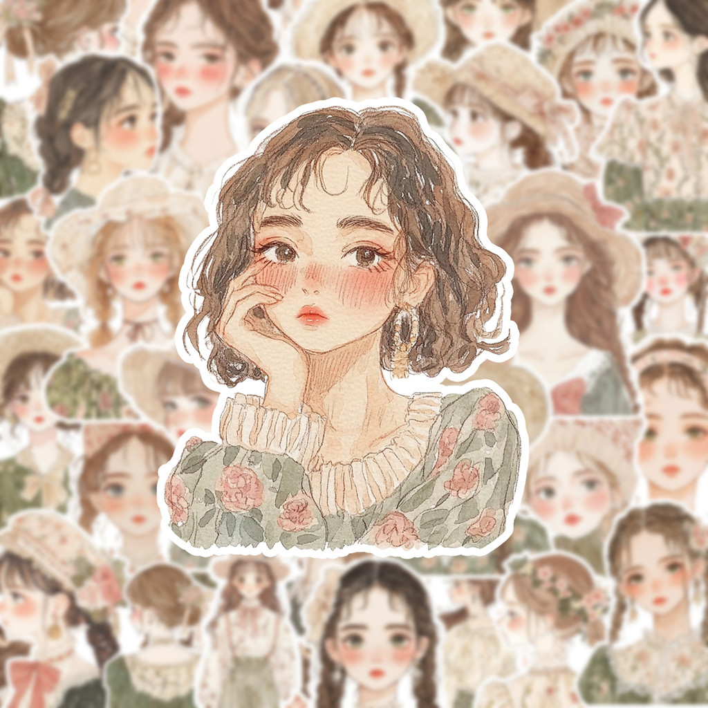 

84pieces Sticker Girly series Self-adhesive Stickers, for Funny stickers Suitable for DIY Crafts, Scrapbooking, Junk Journals