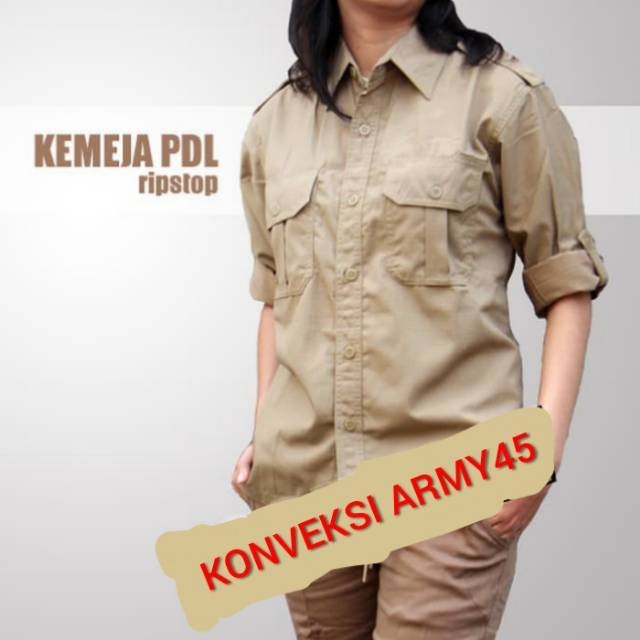 FERNISTYLE Kemeja Pdl Tactical Cewe Lengan Panjang Perempuan Outdoor Lapangan Hiking wanita