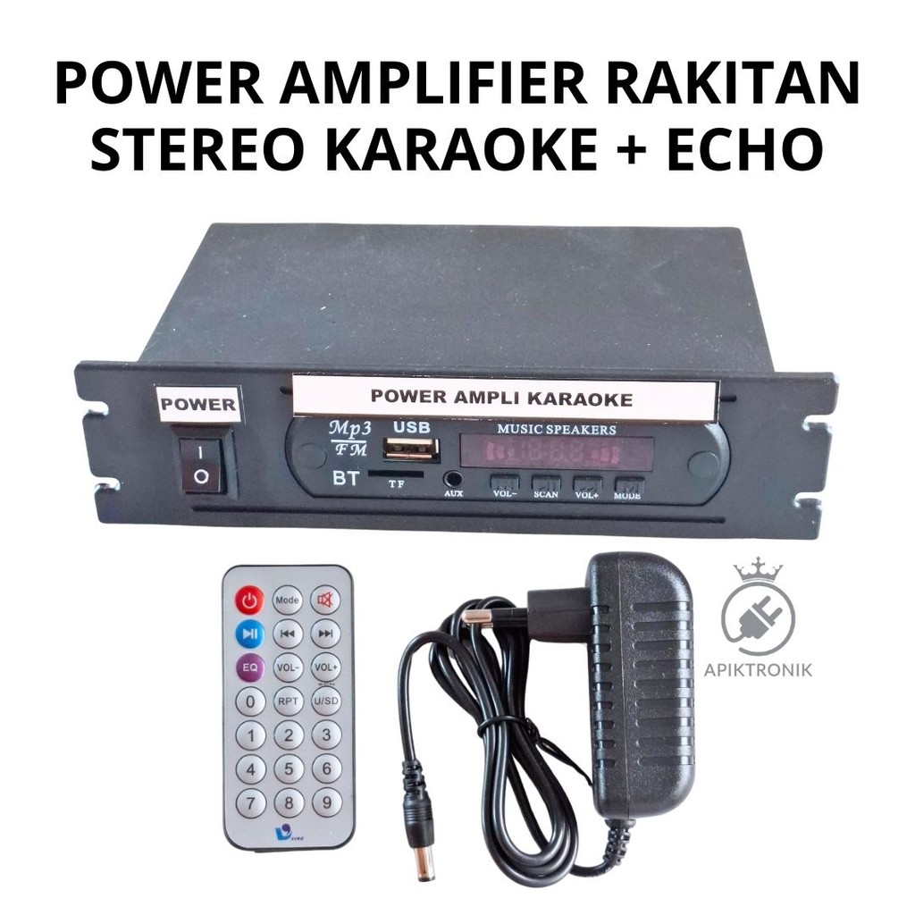 Power Amplifier Rakitan Stereo Karaoke + Echo – Suara Mantap