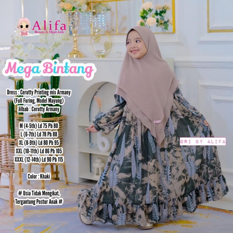 MEGA BINTANG DRESS KIDS (Gamis Anak)  Alifa alya store