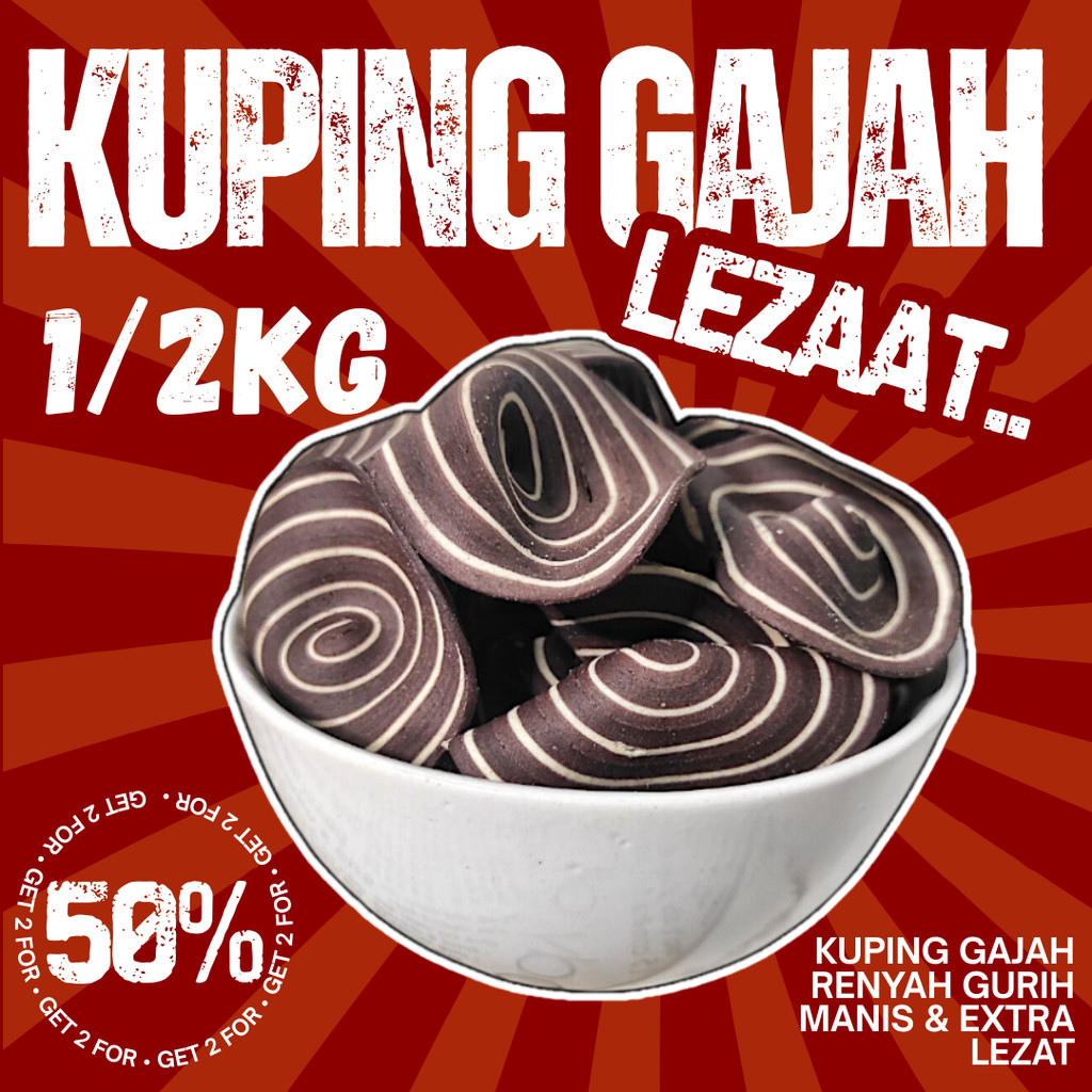 

Kuping Gajah mini 500gram kuping gajah contong mini cemilan Renyah Manis lezaat