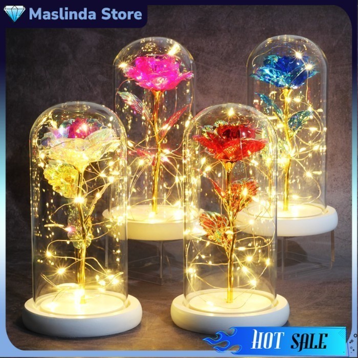 

Kado Pernikahan Hampers Bunga Mawar Lampu LED Dekorasi Hias Kamar Lampu Tidur - Beragam Warna