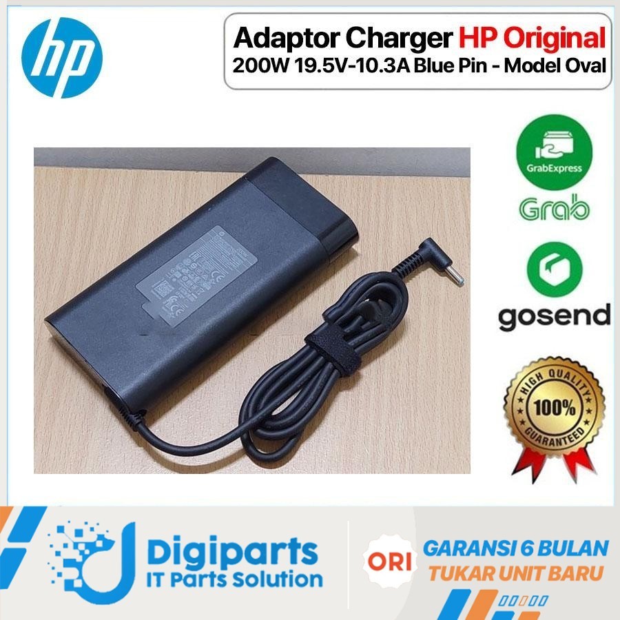 Adaptor Charger HP Pavilion Gaming 17 16 15 - 19.5V-10.3A 200W OVAL