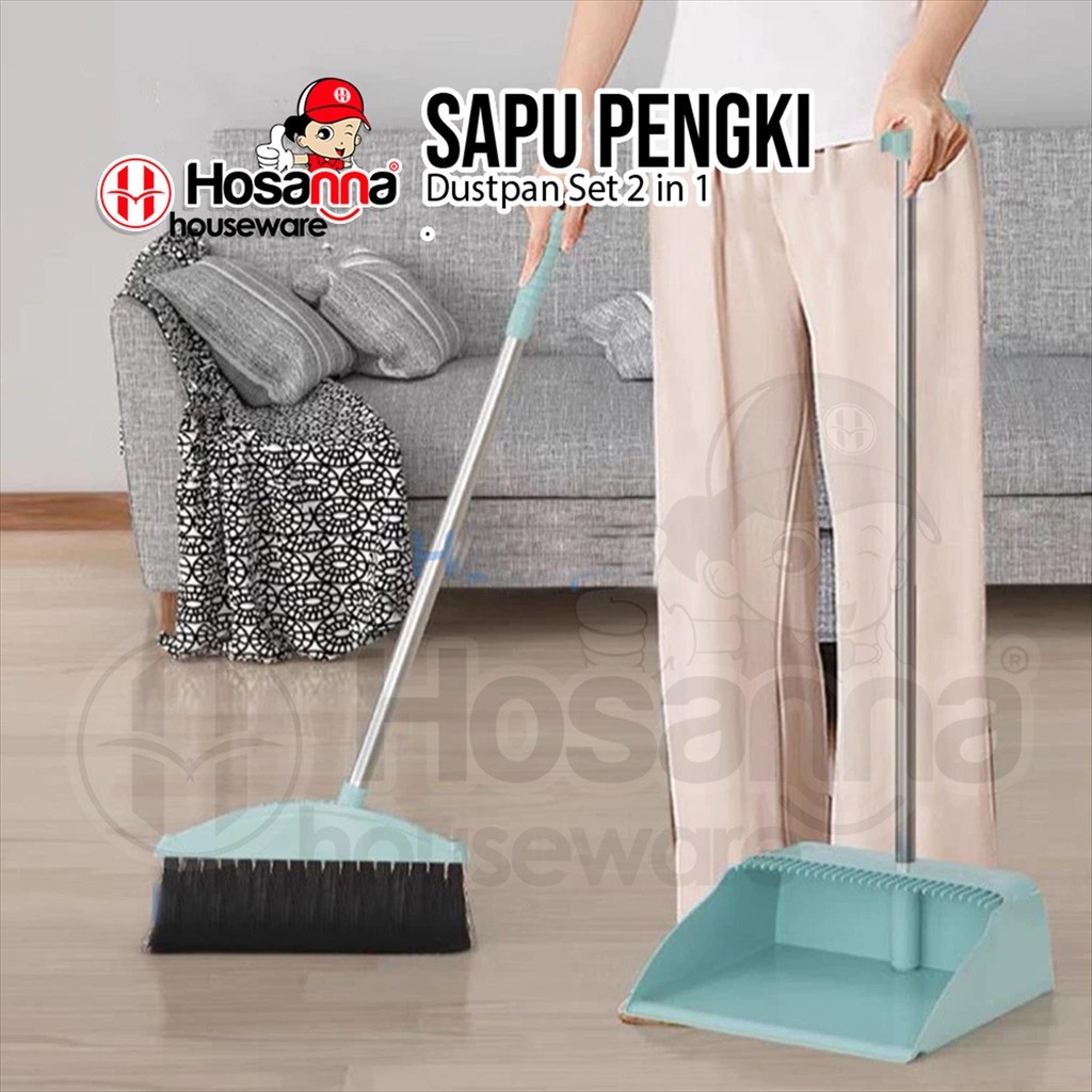 Sapu + Pengki 2 in 1 / Set Sapu + Cikrak Pembersih Lantai