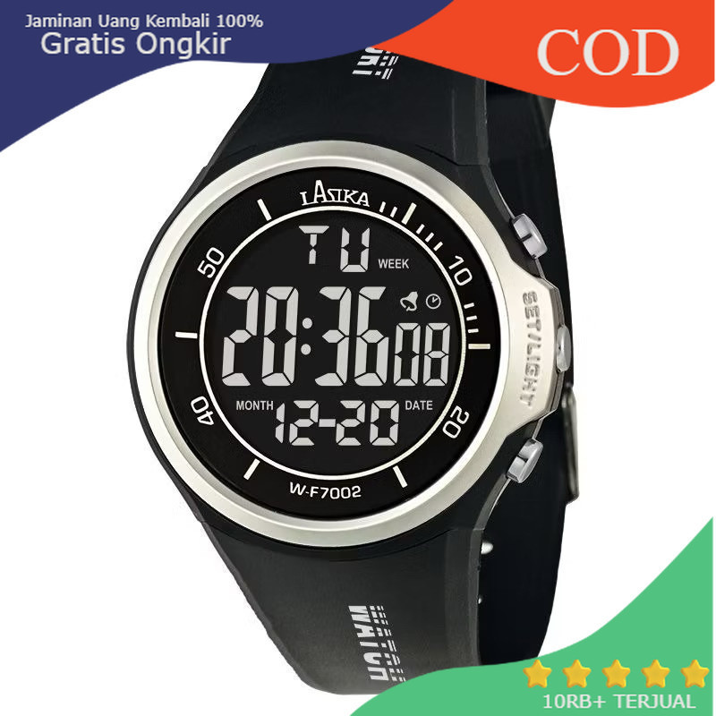 Jam Tangan Pria Lasika 5002 Digital Anti Air Ori Strap Rubber Karet