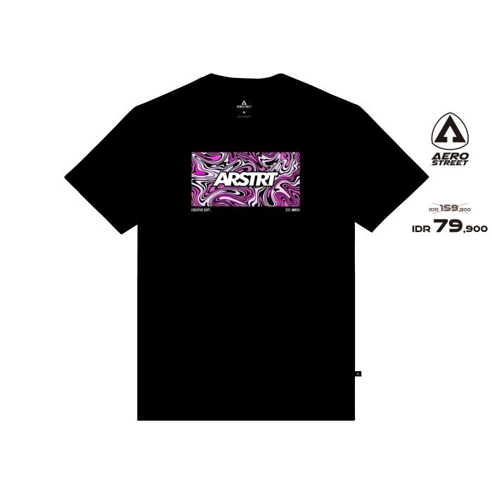 Aerostreet T Shirt Barra Hitam Kaos T-Shirt Tshirt AABAA