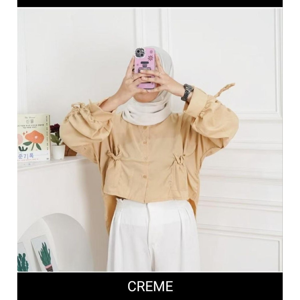 MyStar Seorina Shirt - Blouse Bahan Katun Poly Nyaman TERBARU