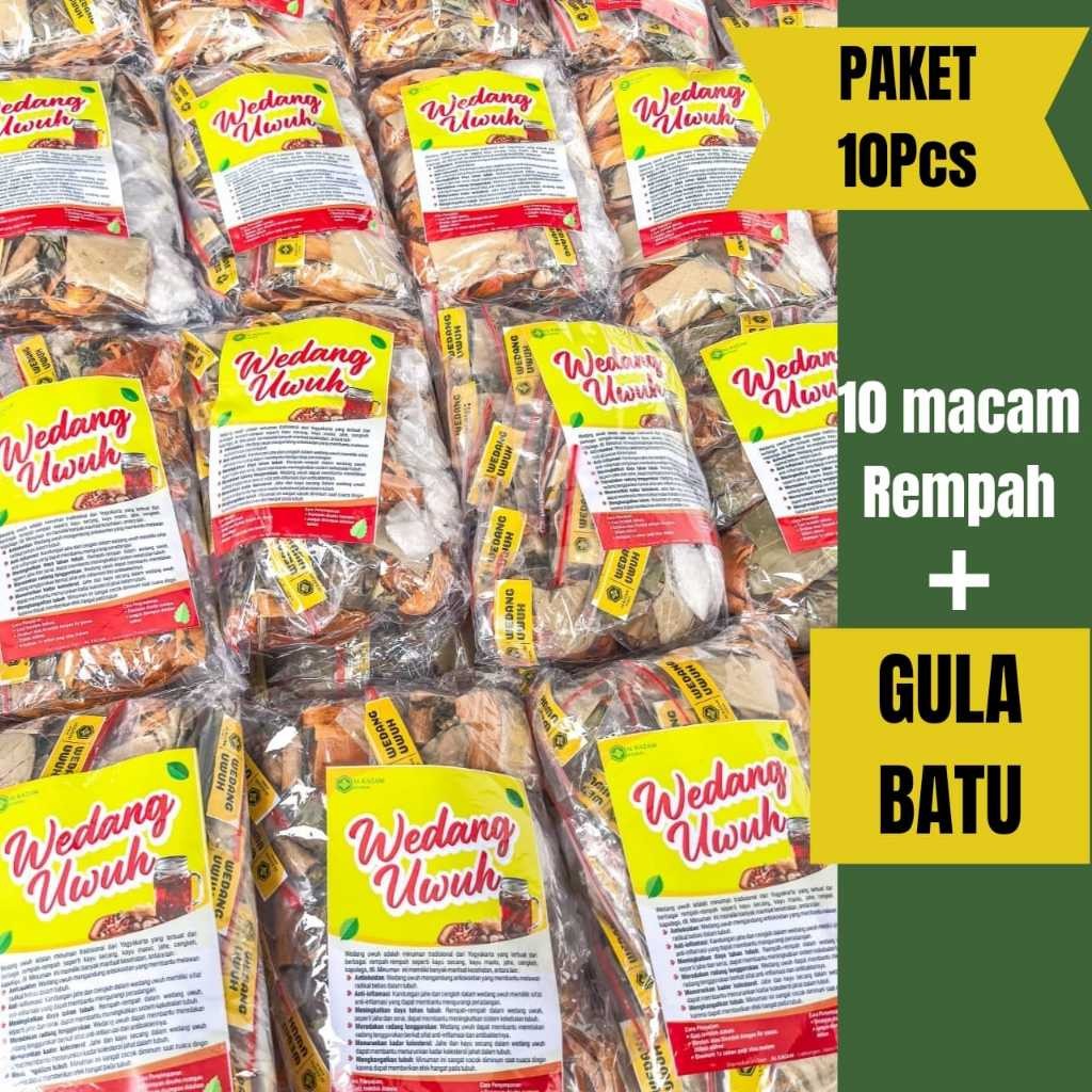 Wedang Uwuh Komplit Gula Batu Jahe Kapulaga Cengkeh Secang Asli Khas Jogja Solo