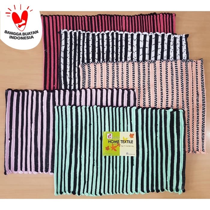 KESET - Kain Tenun Rajut Anyam Doormat - Keset Kaki Kamar Mandi Dapur WC Kualitas Super - Foot Mat