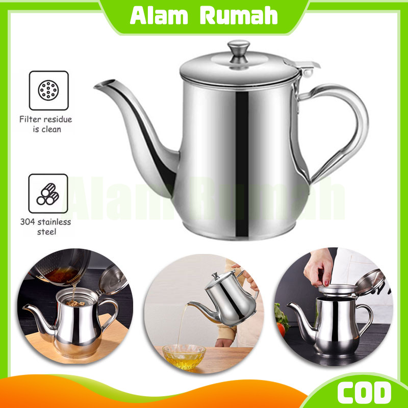 teko saring air dan minyak/multifuction oil kettle/teko serbaguna kecil / Oil Pot Teko Minyak 600ML 