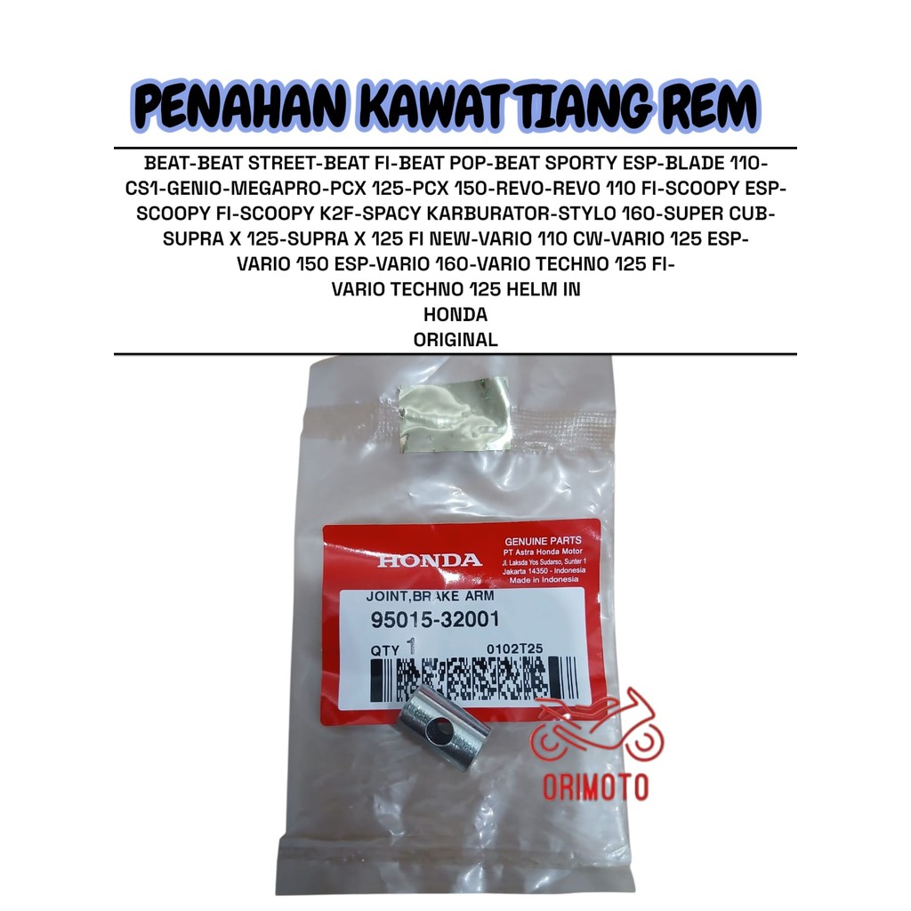 Orimoto- PENAHAN KAWAT TIANG REM BEAT STREET FI POP SPORTY BLADE 110 CS1 GENIO MEGAPRO REVO 110 FI S