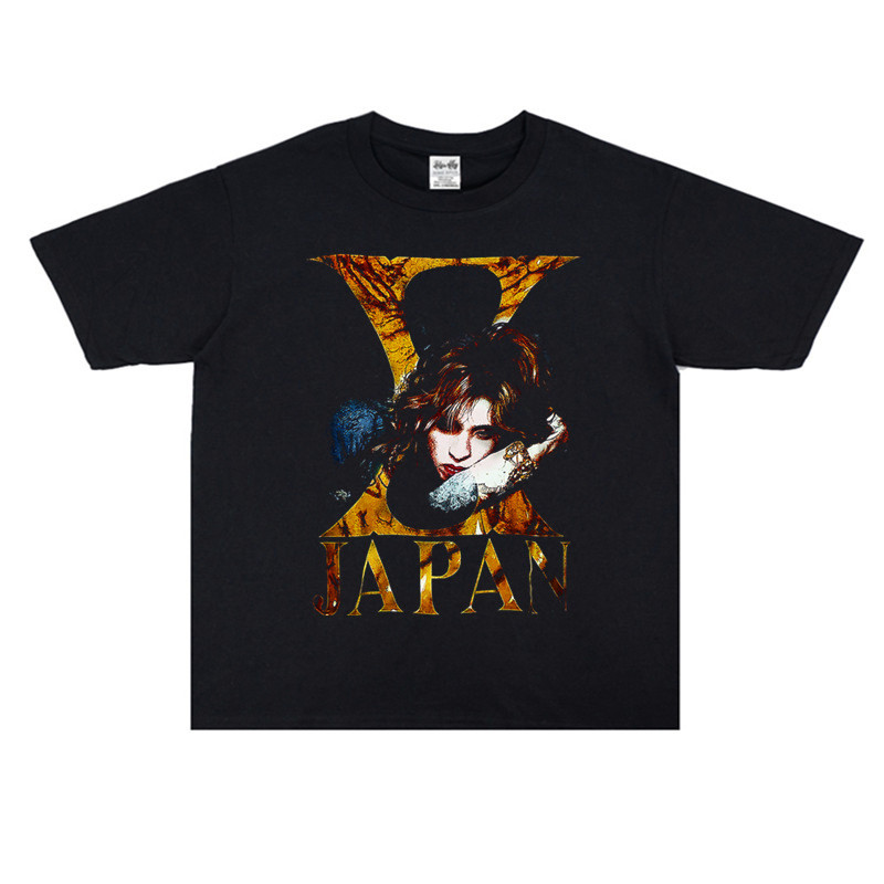 COD Kaos Cetak Jepang Visual Rock Lin Jia Shu X-JAPAN Band Yoshiki Hayashi Leher Bulat