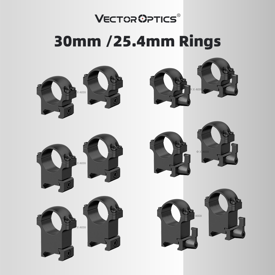 Vector Optics 25.4mm 30mm Ring Mount Fit 21mm Picatinny and Weaver Rail Riflescope Tactical Airsofty