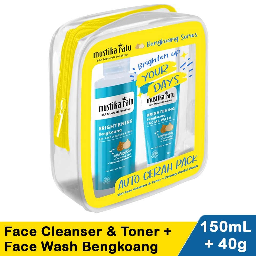 MUSTIKA RATU FACE CLNSR & TONER + FACE WASH BENGKOANG 150ml+40g