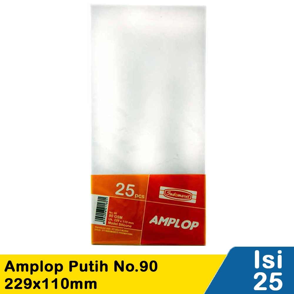 INDOMARET AMPLOP PUTIH NO.90 (25'S)  229x110mm