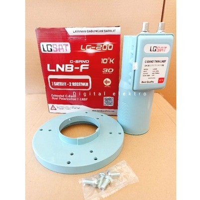 LNB LGSAT LG 200 Kvision Parabola Dual C Band Untuk 2 Receiver Kvision Bromo Lg Sat Gardiner Nex Par