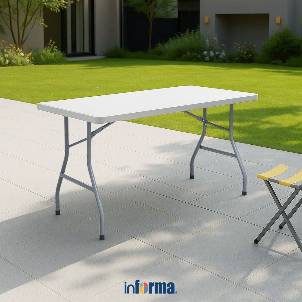 Informa Zown Meja Lipat Serbaguna Xl150 - Abu Abu Meja Lipat Meja Serbaguna Meja Praktis Meja Outdoo