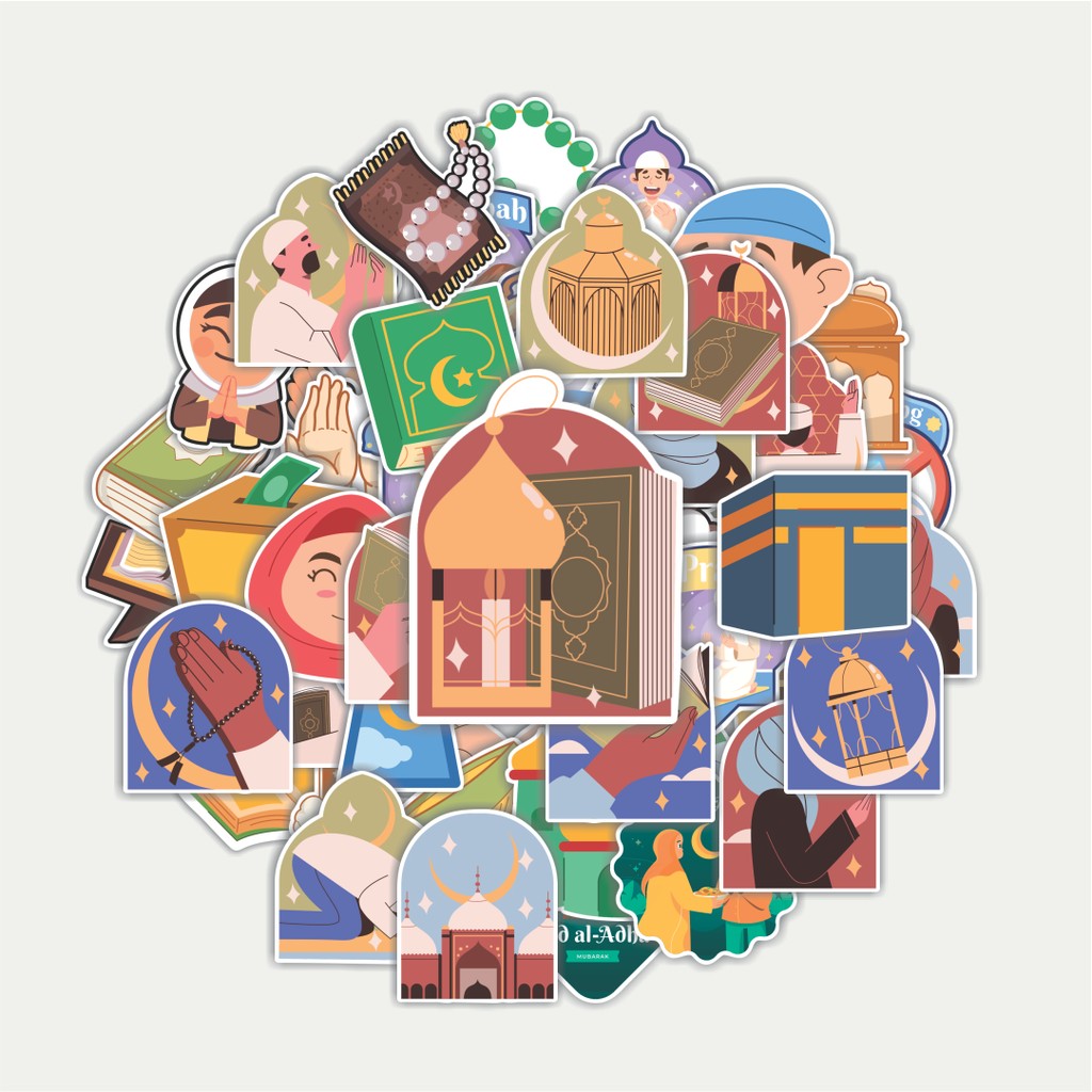 Sticker Pack Stiker Muslim Religion Stiker | Sticker TUMBLR | Stiker LAPTOP KOPER HELM