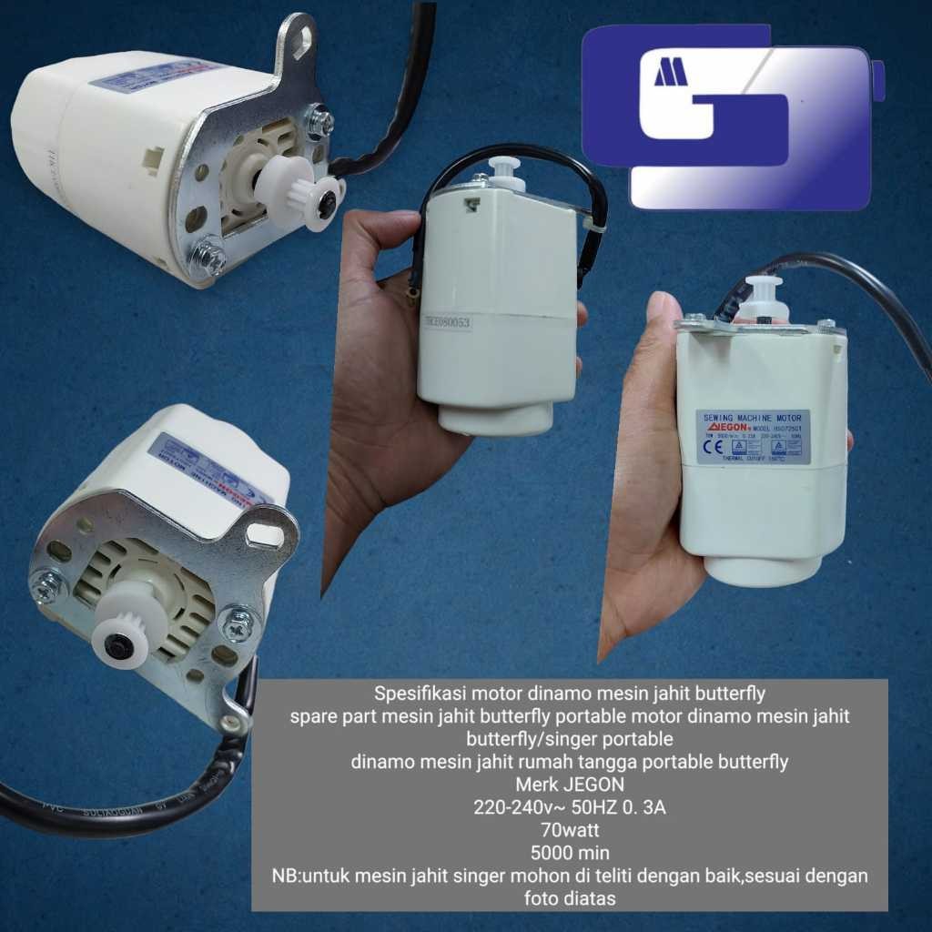 spare part mesin jahit butterfly portable motor dinamo mesin jahit portable butterfly , singer