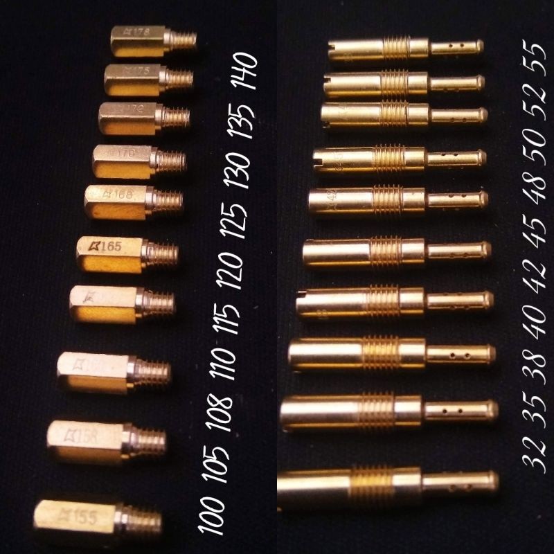 20pcs main jet pilot jet pwk - mainjet pwk 100-140 pilotjet pwk 32-55 keihin spuyer pwk sudco