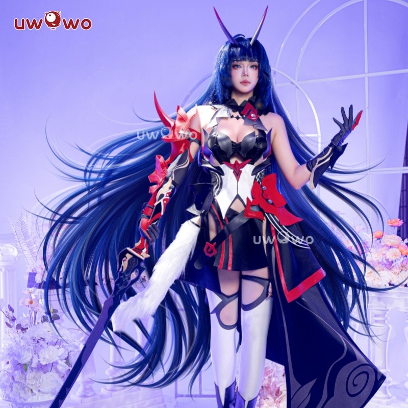  UWOWO Raiden Mei Cosplay Game Honkai Impact 3: Raiden Mei Herrscher of Thunder Cosplay Costume Hall
