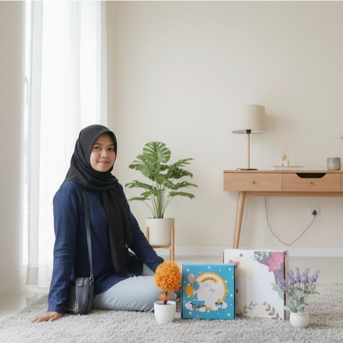 THEBIG3 Hampers Selimut Baby Vallery 70x100 cm Kado Estetik Kado Baby Newborn