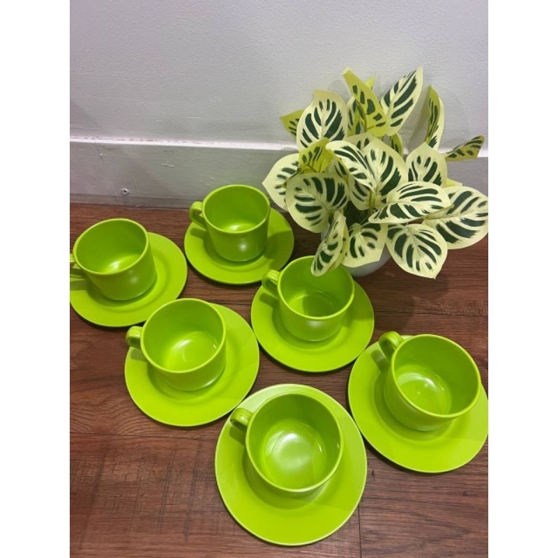 Cangkir Kopi Melamin Tebal SNI + Tatakan Set