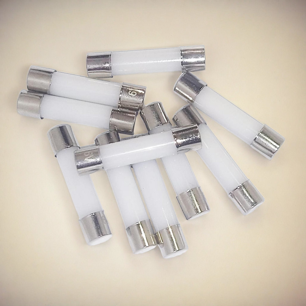 10 New AC 6V 6.3V LED Frosted Fuse Lamps Fit Sansui Gear 7070 8080 9090 Rotel RX-304 404 504 604 Vin