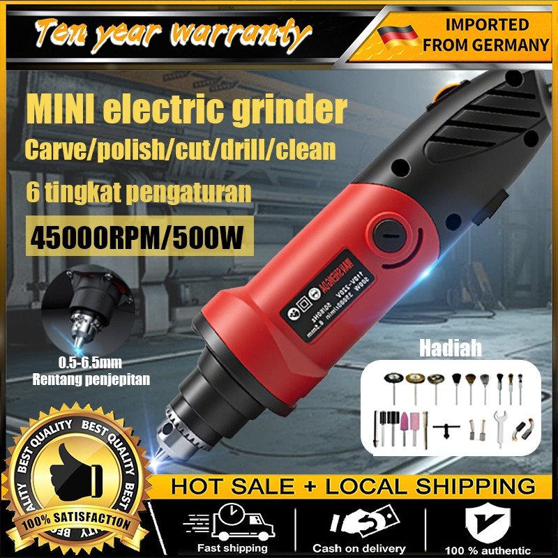 Diskoom mini grinder listrik SET 6 Kecepatan 45000RPM Mesin Jade Ukir Poles Listrik Alat Ukir bor po
