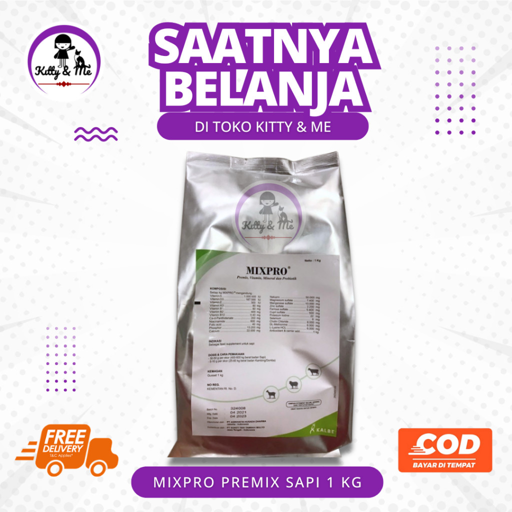 MIXPRO Premix Sapi 1 Kg - Suplemen Penggemuk dan Pemacu Pertumbuhan Sapi dan Kambing