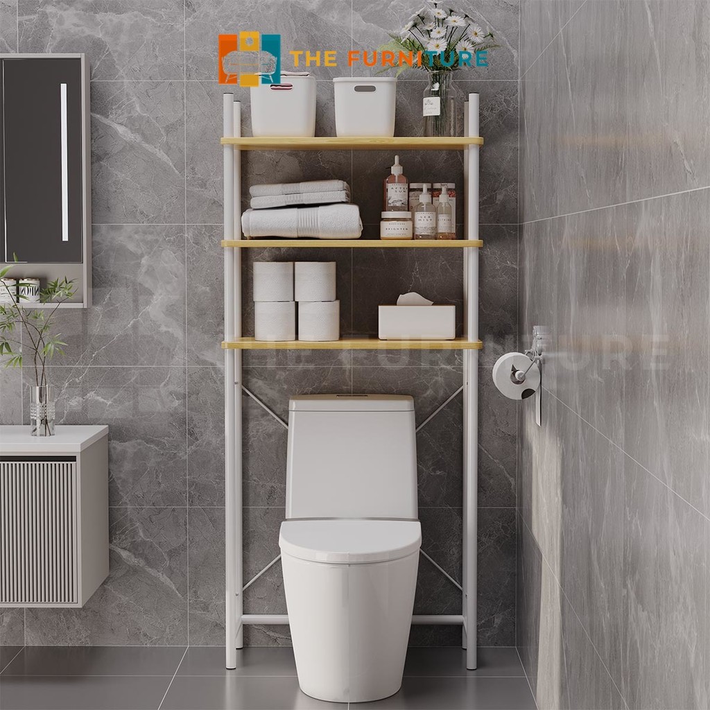 The Furniture- Rak Toilet / Rak Kamar Mandi / Rak Penyimpanan Serbaguna / Rak Toilet Organizer Kamar