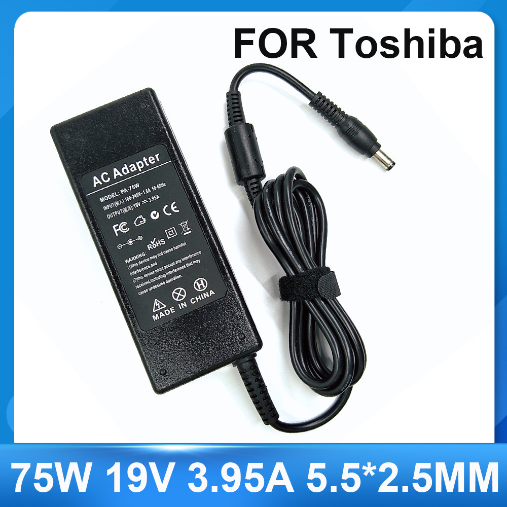 75W 19V 3.95A 5.5*2.5mm Laptop AC Adapter arger for Toshiba Satellite PA-1750-04 PA-1750-01 PA-1750-