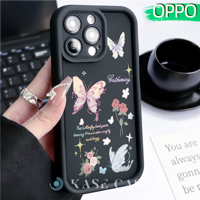 Estetik Butterfly Silicone SoftCase OPPO A18 A16 A15 A3s A5S A60 A17 A17K A54 A53 A12 A58 A31 A1K A7