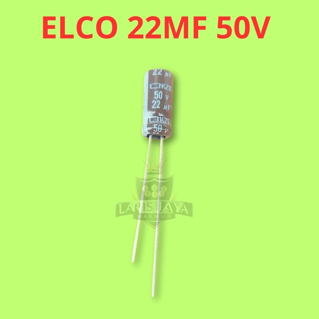 Kapasitor 22uF 50V - Elco Kualitas Standard untuk Hobi Elektronik