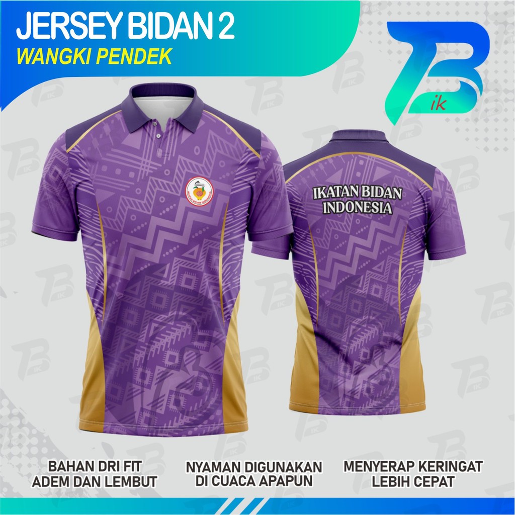 JERSEY WANGKI BIDAN 2 LENGAN PENDEK/KAOS KERAH BIDAN 2 FULLPRINT/WANGKI BIDAN 2 DRYFIT MILANO