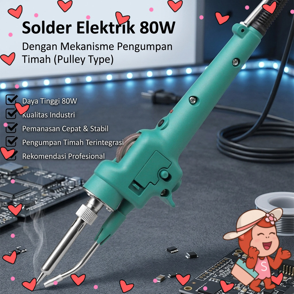 IBEN Solder Elektrik Pulley Soldering Iron Tin 80W - GT-100