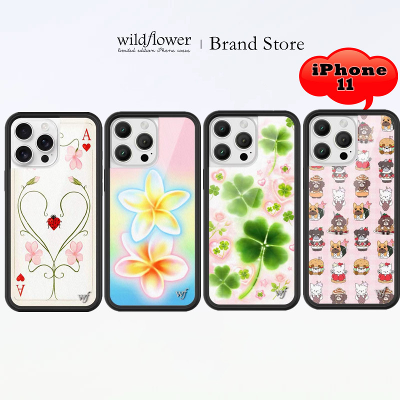 Wildflower Pastel Plumeria Wf Case for IPhone 11 Shockproof Casing Back Cover Lila Moss Miss Lucky